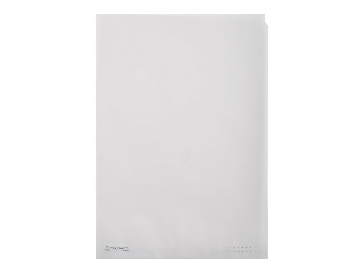 Exacompta - 50 Pochettes coin papier - A4 - transparent blanc