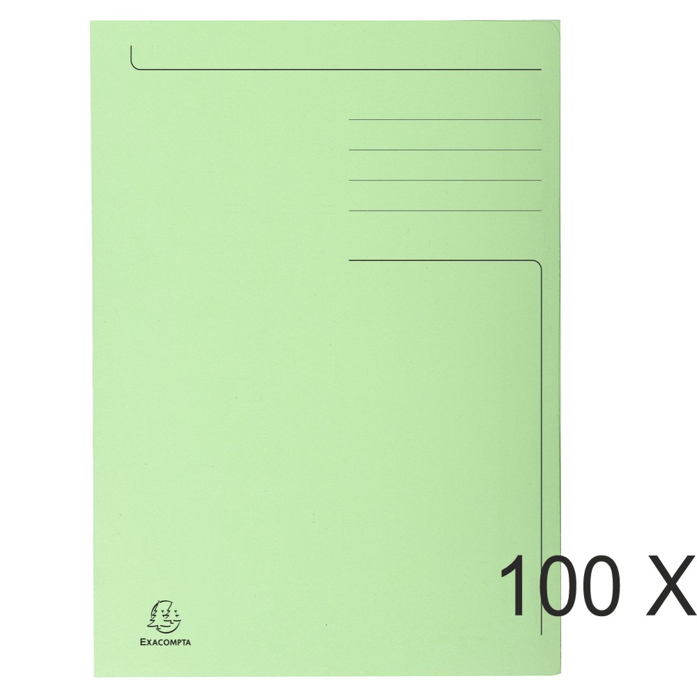 Exacompta Forever - 100 Chemises imprimées - 280 gr - vert pré