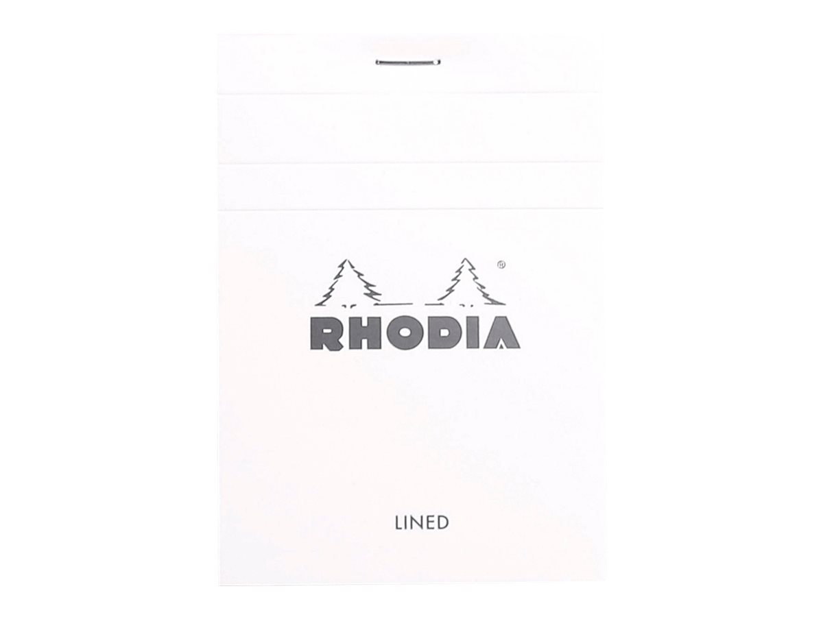 Rhodia - Bloc notes N°12 - A6 - 160 pages - petits carreaux - 80g - blanc