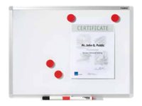 DAHLE - Tableau blanc laqué 100 x 200 cm - magnétique - cadre alu renforcé
