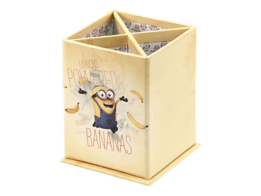 Les Minions - Pot à crayons rectangulaire modèle bananas - Clairefontaine
