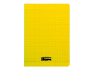 Calligraphe 8000 - Cahier polypro A4 (21x29,7 cm) - 96 pages - petits carreaux (5x5 mm) - jaune