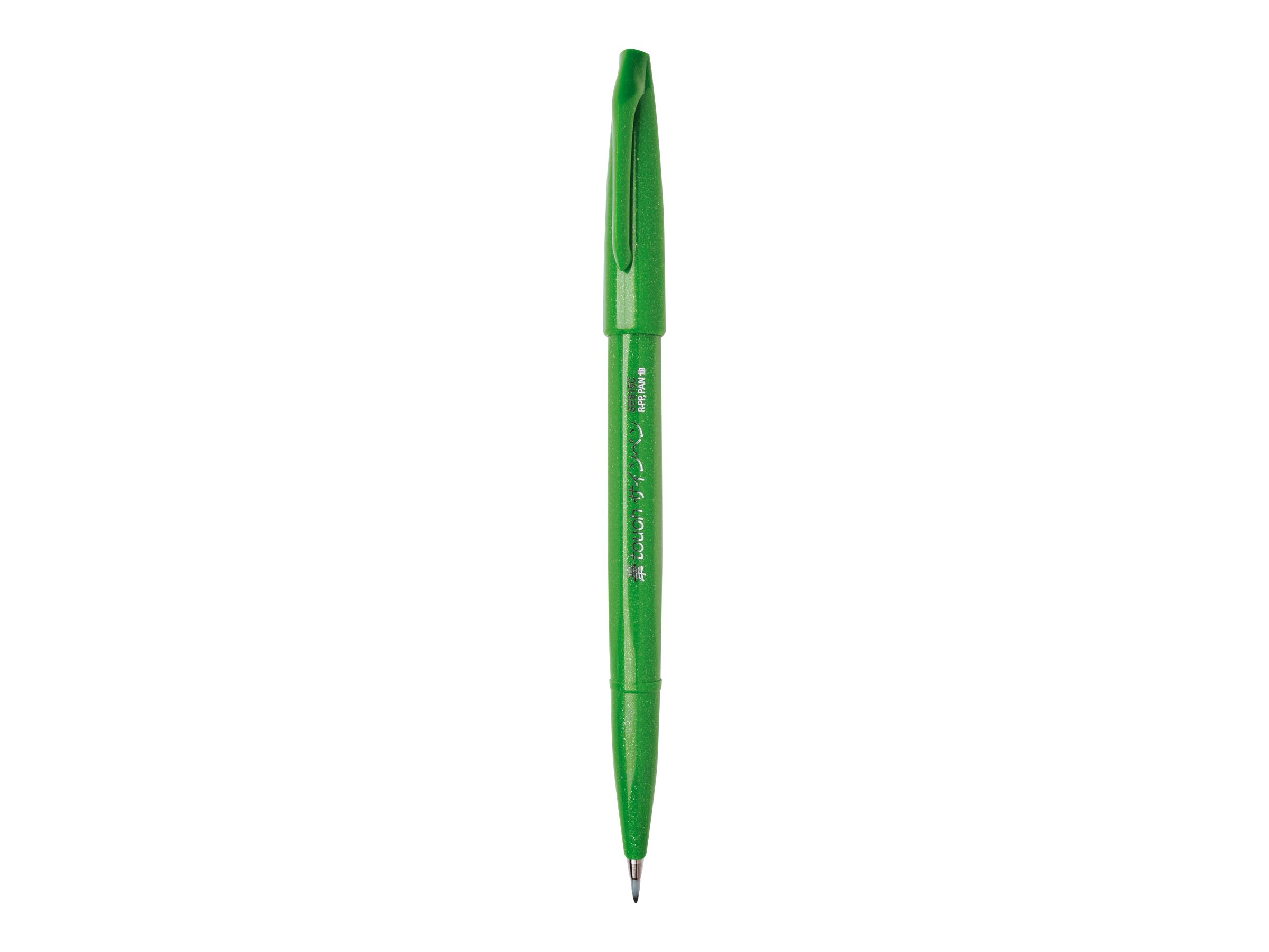 Pentel - Feutre pinceau à pointe souple - vert