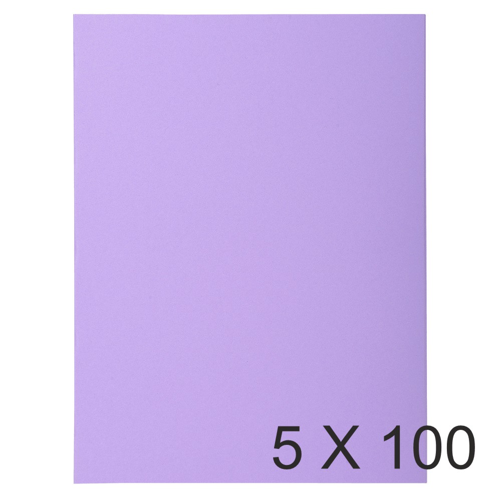 Exacompta Super 160 - 5 Paquets de 100 Chemises - 160 gr - lilas
