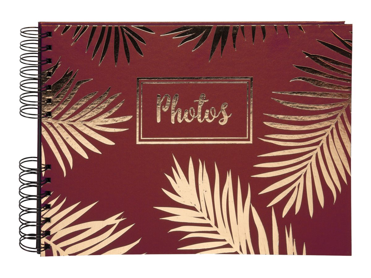 Exacompta Palma - Album photos à spirales 32 x 22 cm - 50 pages noires - rouge