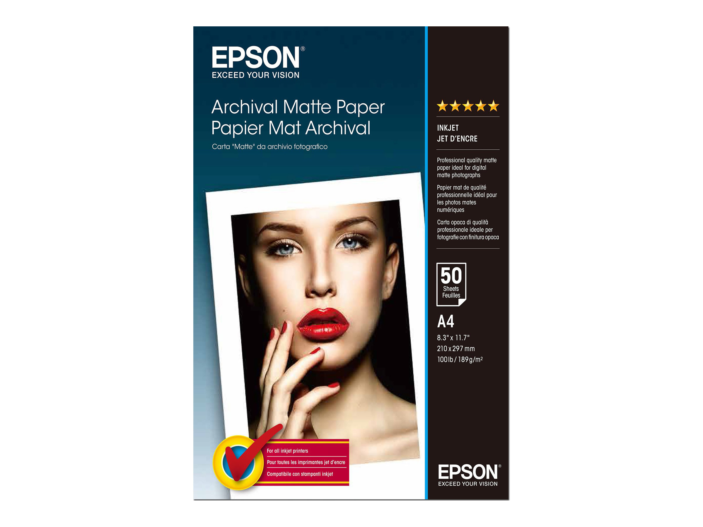 Epson - Papier photo mat - A4 - 192 g/m² - 50 feuilles