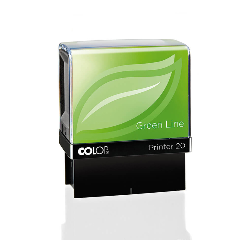 Colop Printer 20 Green Line - Tampon personnalisable - 4 lignes - format rectangulaire