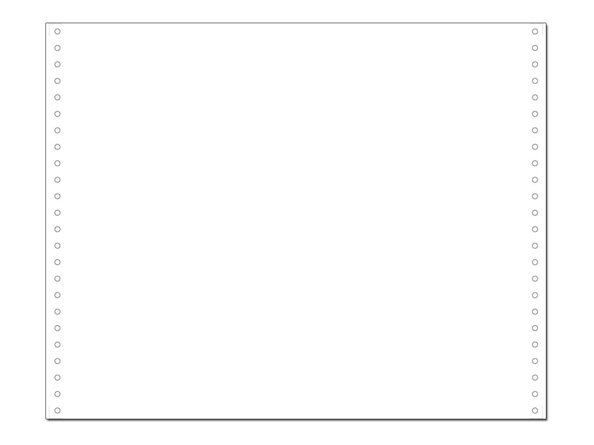 Exacompta - Papier listing blanc - 2000 feuilles 380 mm x 12