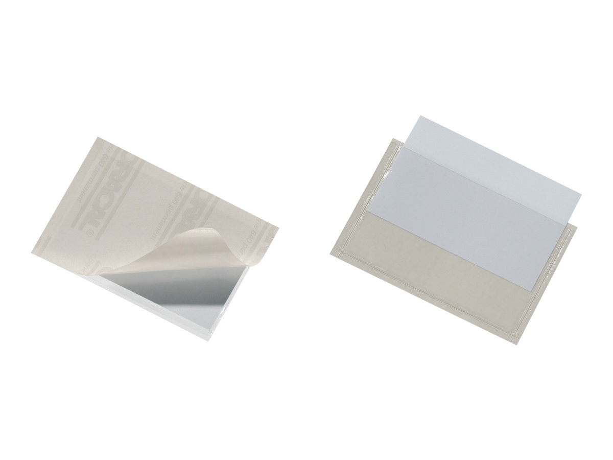 Durable Pocketfix - 10 Pochettes autocollantes pour cartes de visite - 57 x 90 mm