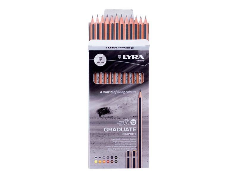 Lyra Graduate - 12 Crayons graphites - différentes tailles de mines