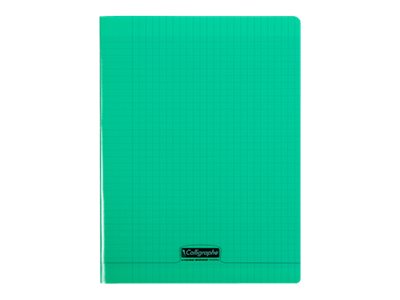 Calligraphe 8000 - Cahier polypro 24 x 32 cm - 96 pages - grands carreaux (Seyes) - vert