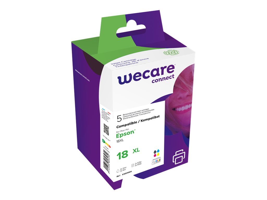 Cartouche compatible Epson 18XL Pâquerette - pack de 5 - noir x2, cyan, magenta, jaune - ink