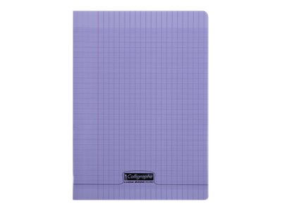 Calligraphe 8000 - Cahier polypro A4 (21x29,7 cm) - 96 pages - petits carreaux (5x5 mm) - violet