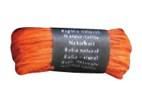 Maildor - Pelote de raphia naturel - ruban d'emballage 50 g - orange