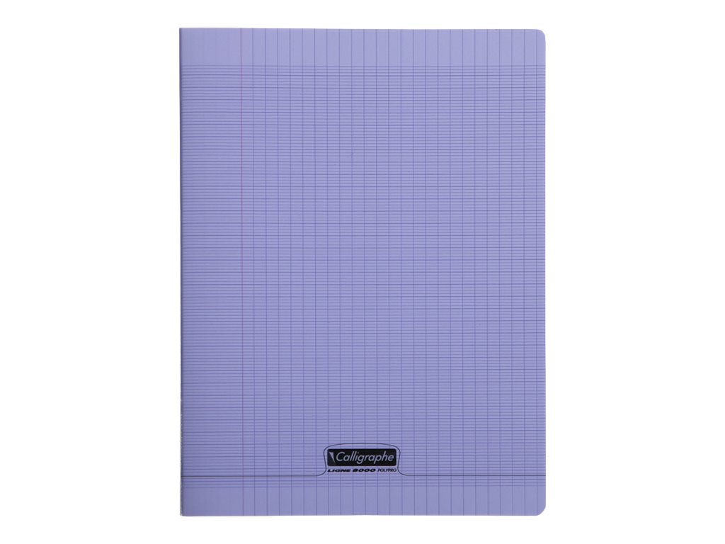 Calligraphe 8000 - Cahier polypro 24 x 32 cm - 96 pages - grands carreaux (Seyes) - violet