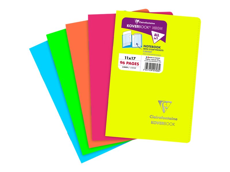 Carnet à Spirale Clairefontaine Koverbook A6 - 100 Pages Papier Dessin 125g - Couverture Polypro Solide - Made In France - 9