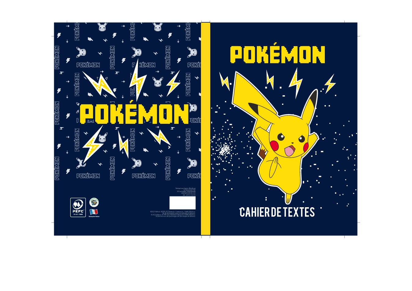 Cahier de textes Pokemon - 17 x 22 cm - Bagtrotter