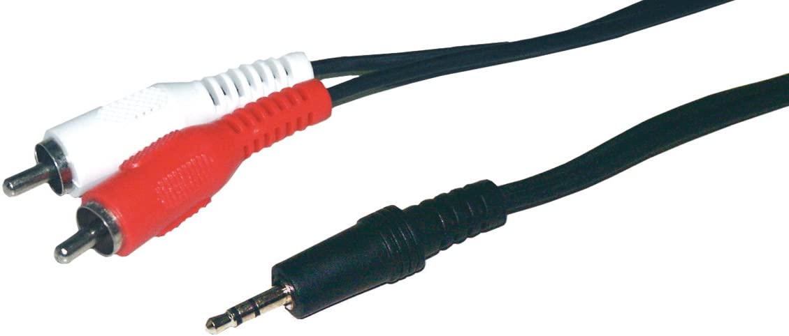 MCL Samar - adaptateur audio/stéréo 2 prises RCA (M) vers JACK 3.5 (M) - 2,5 m