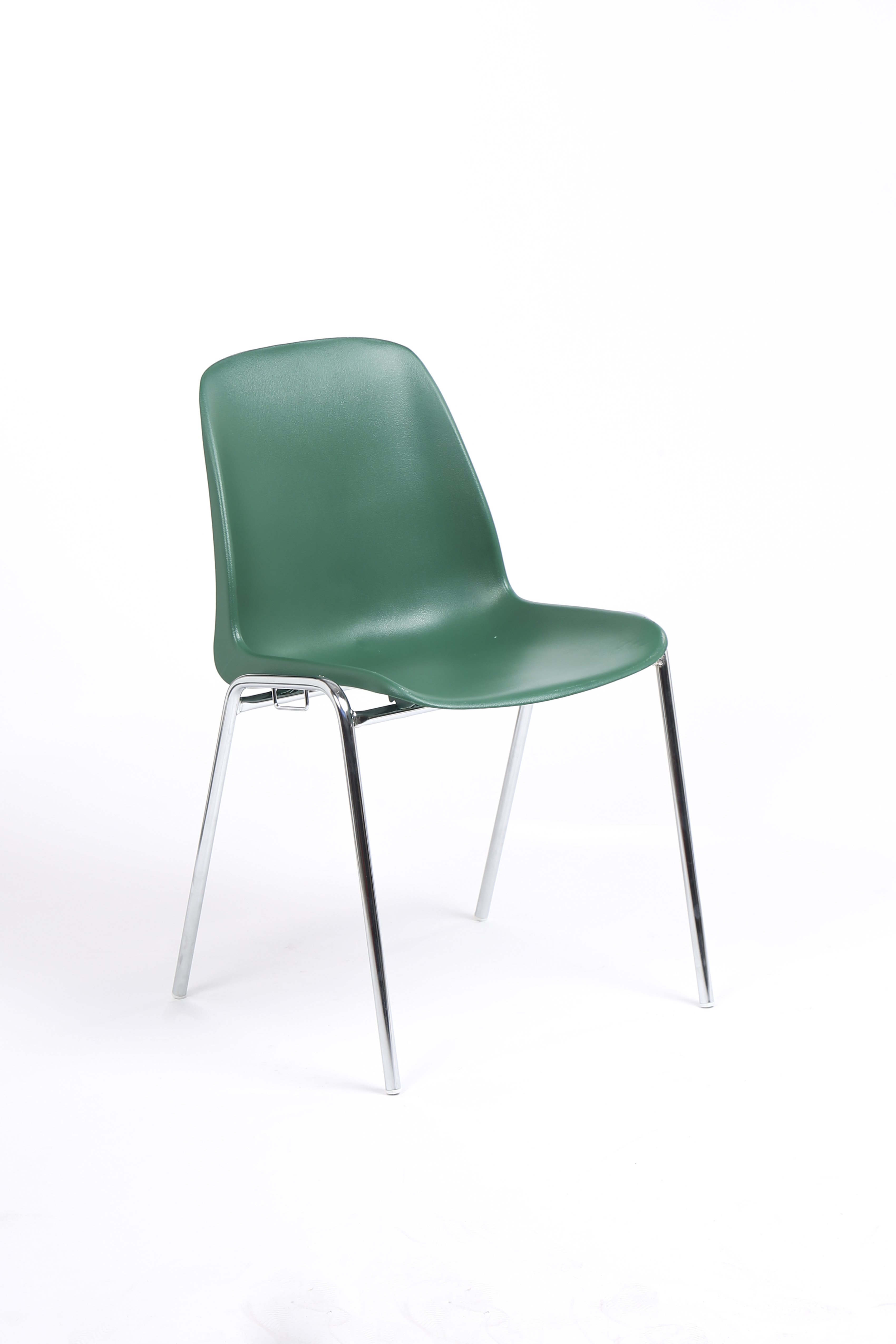 Chaise CHARLOTTE - pieds chromés avec accroches - vert