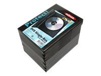 Ednet Single Box - 10 boîtiers pour DVD - noir
