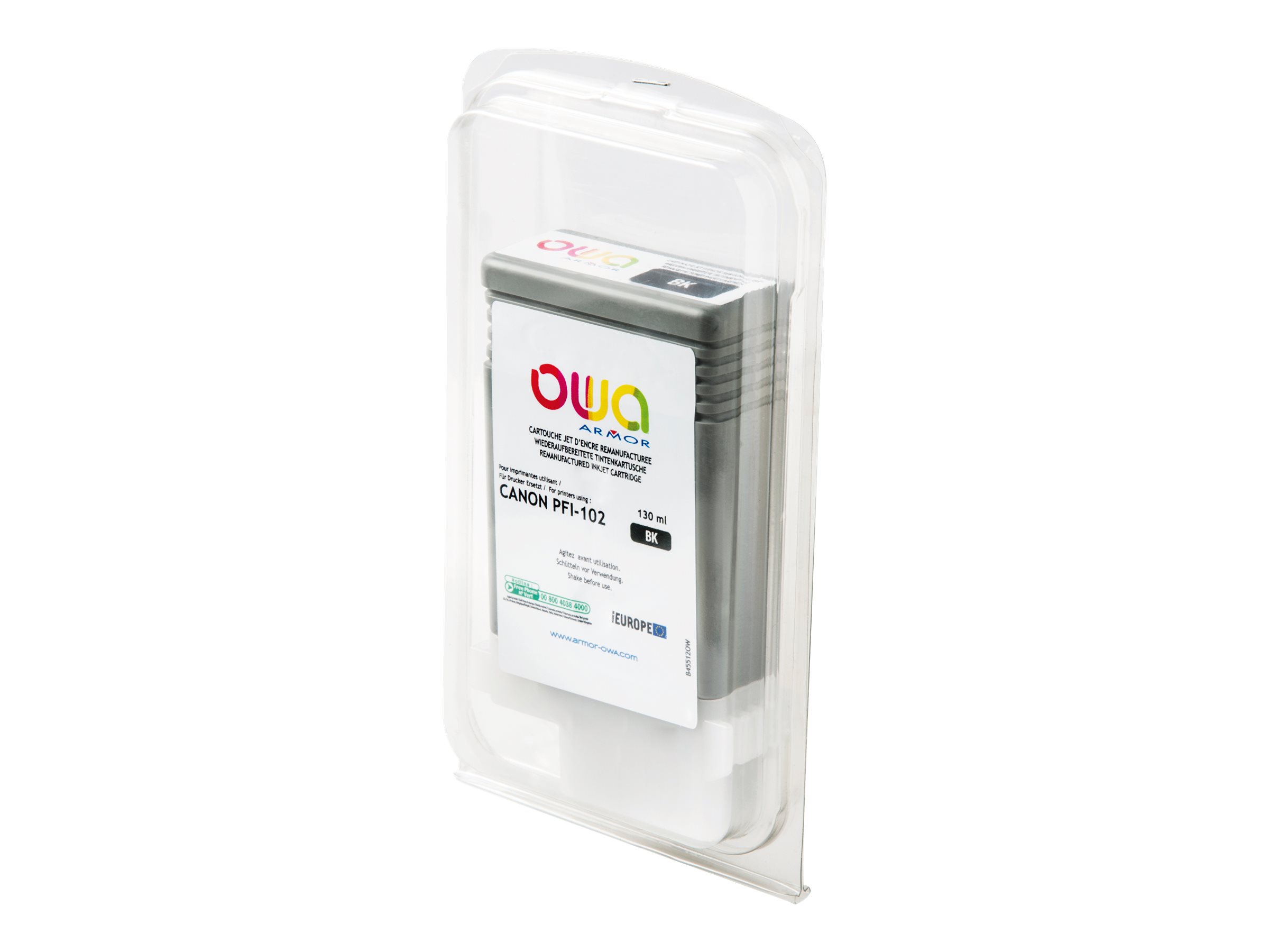 Cartouche compatible Canon PFI-102 - noir - Owa B45512OW 