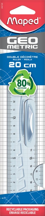 Règle Double Décimètre Isolign Transparente – 20 Cm Incassable | Pour École, Bureau & Bricolage - 6