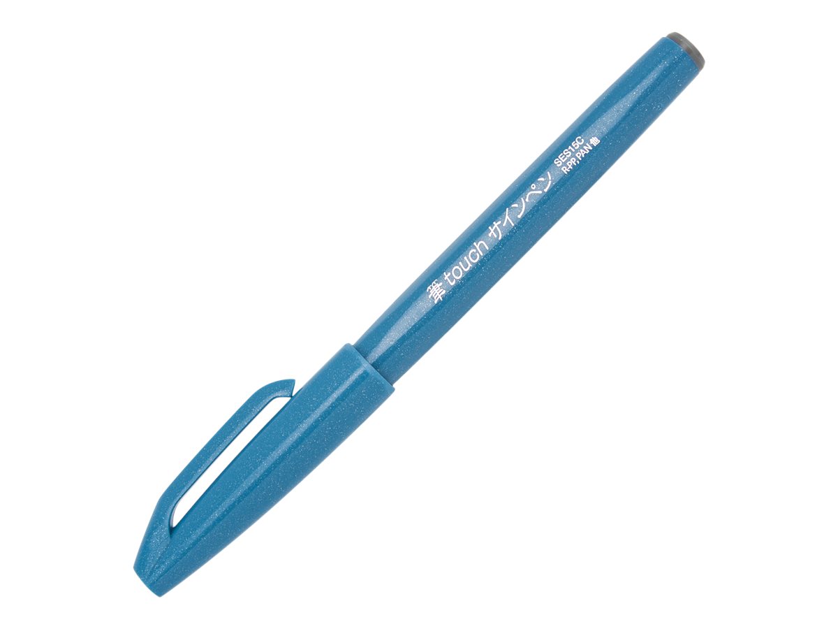 Pentel - Feutre pinceau à pointe souple - bleu ciel