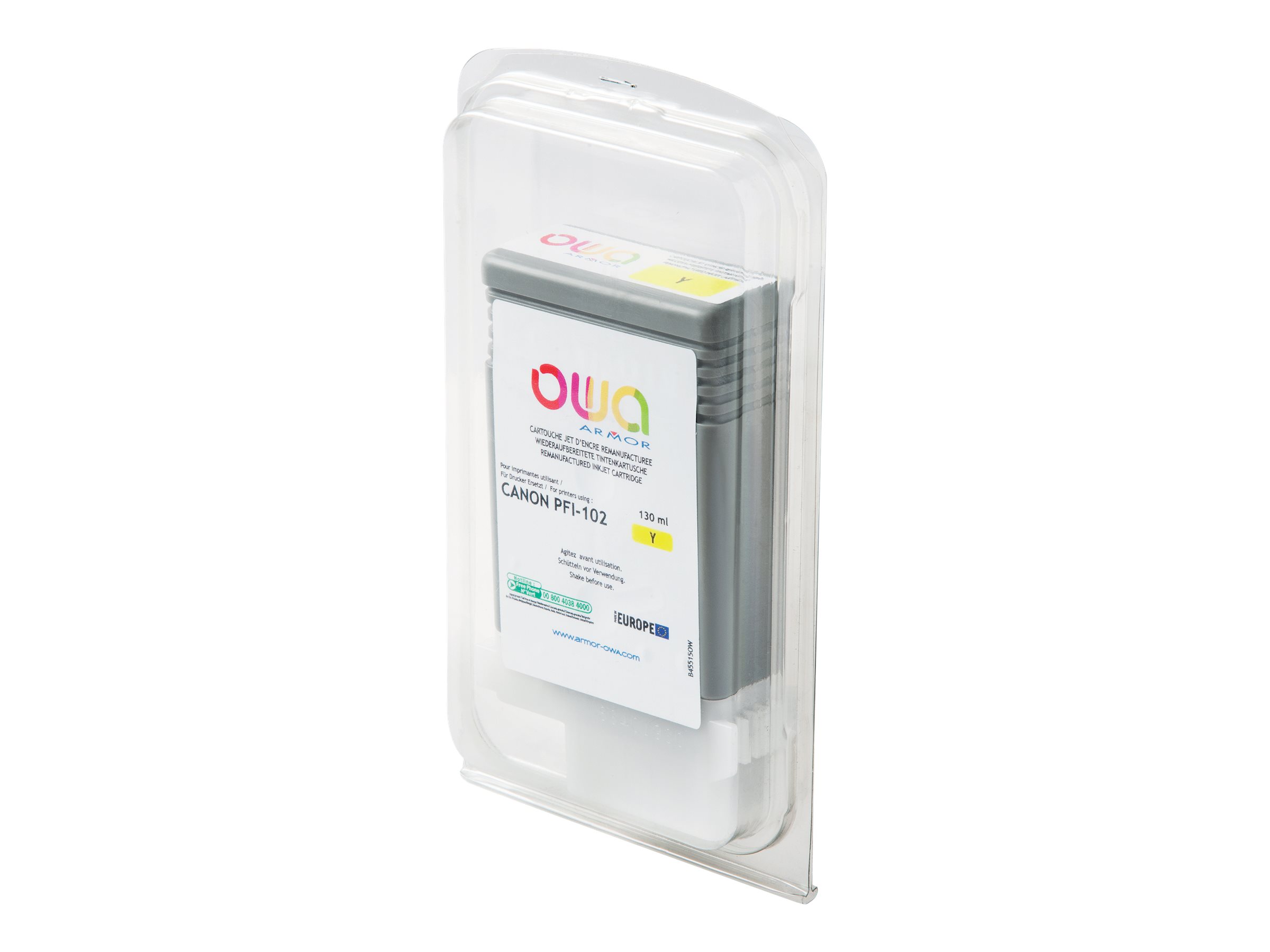 Cartouche compatible Canon PFI-102 - jaune - Owa B45515OW 