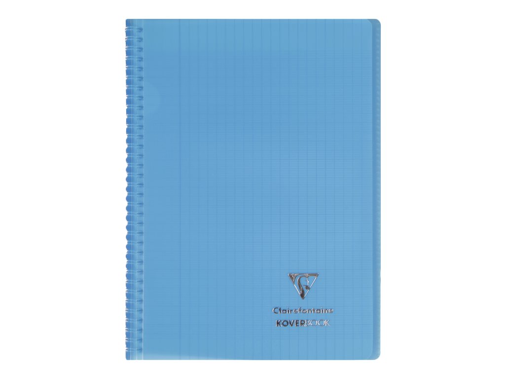 Cahier Plastique Spirale Page De Garde Transparente Clairefontaine Koverbook - Cahier à spirale polypro - A4 (21x29,7 cm) - 160 pages - grands carreaux (Seyes) - disponible dans différentes couleurs Pas Cher | Bureau Vallée
