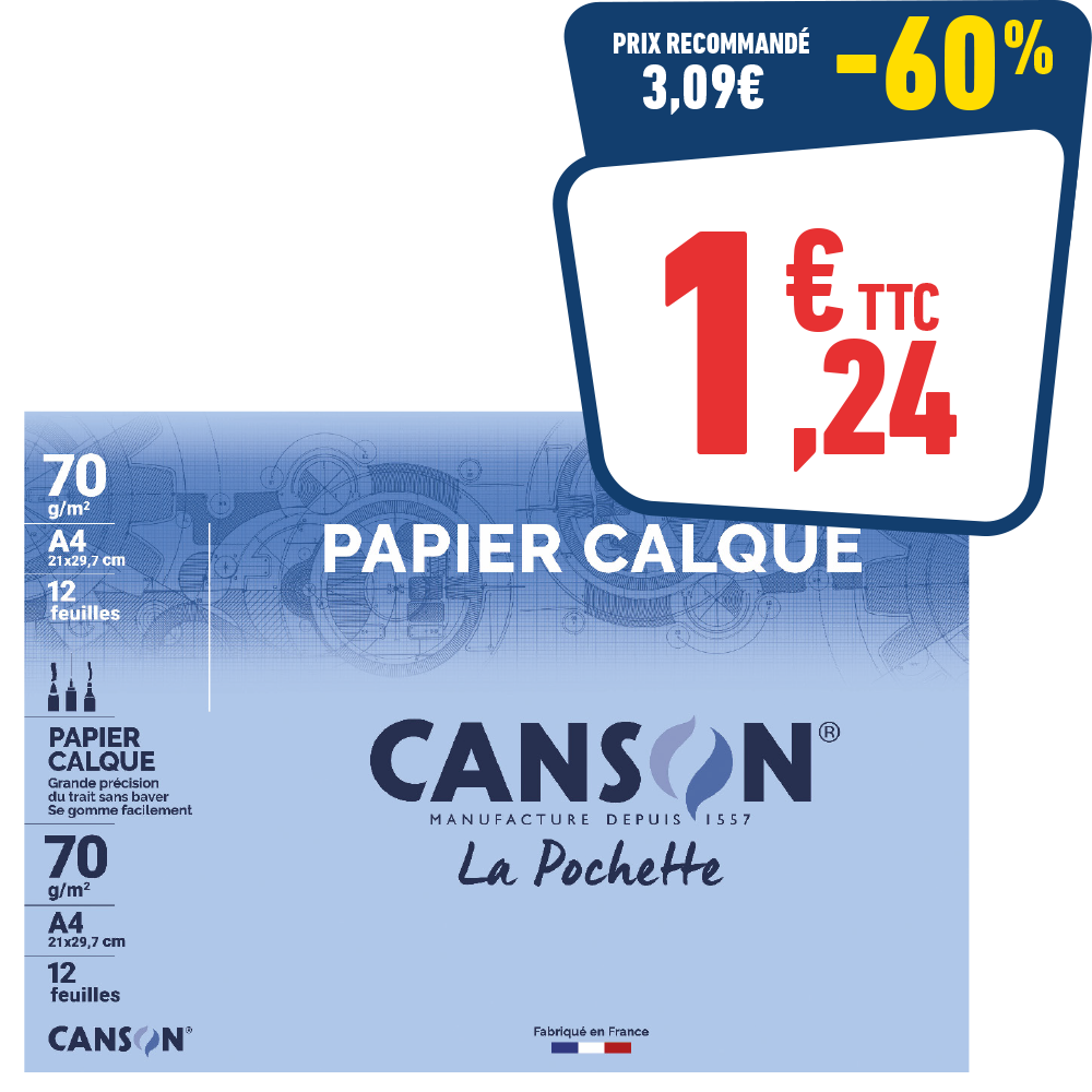 POCHETTE DE CALQUE A4 70G