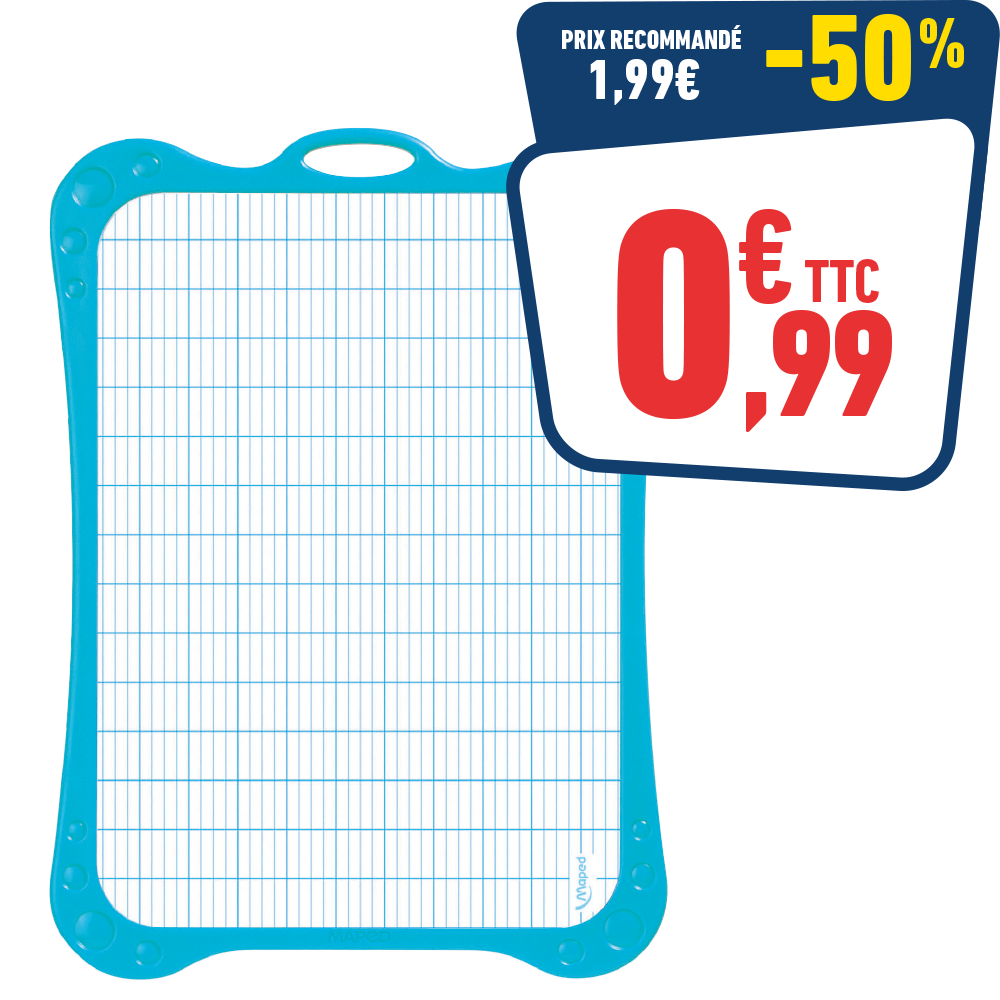 ARDOISE BLANCHE EFFACABLE A SEC