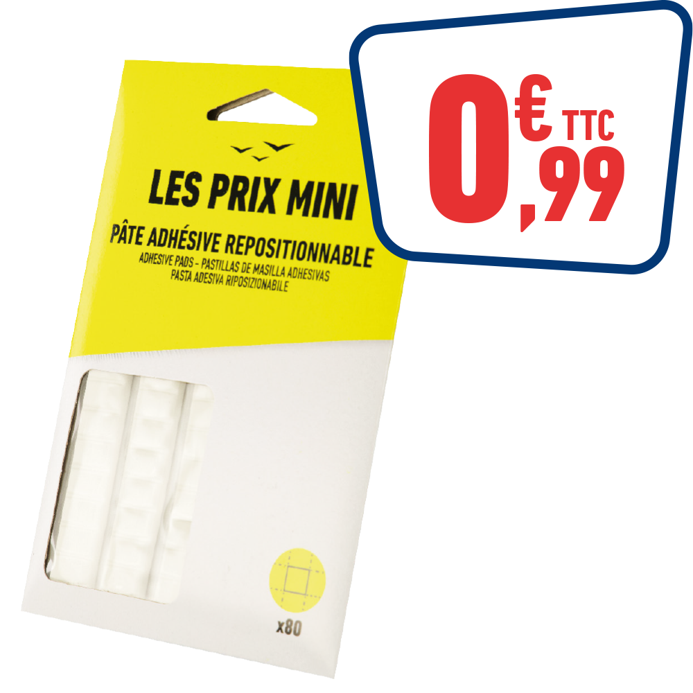80 PASTILLES ADHESIVES REPOSITIONNABLES