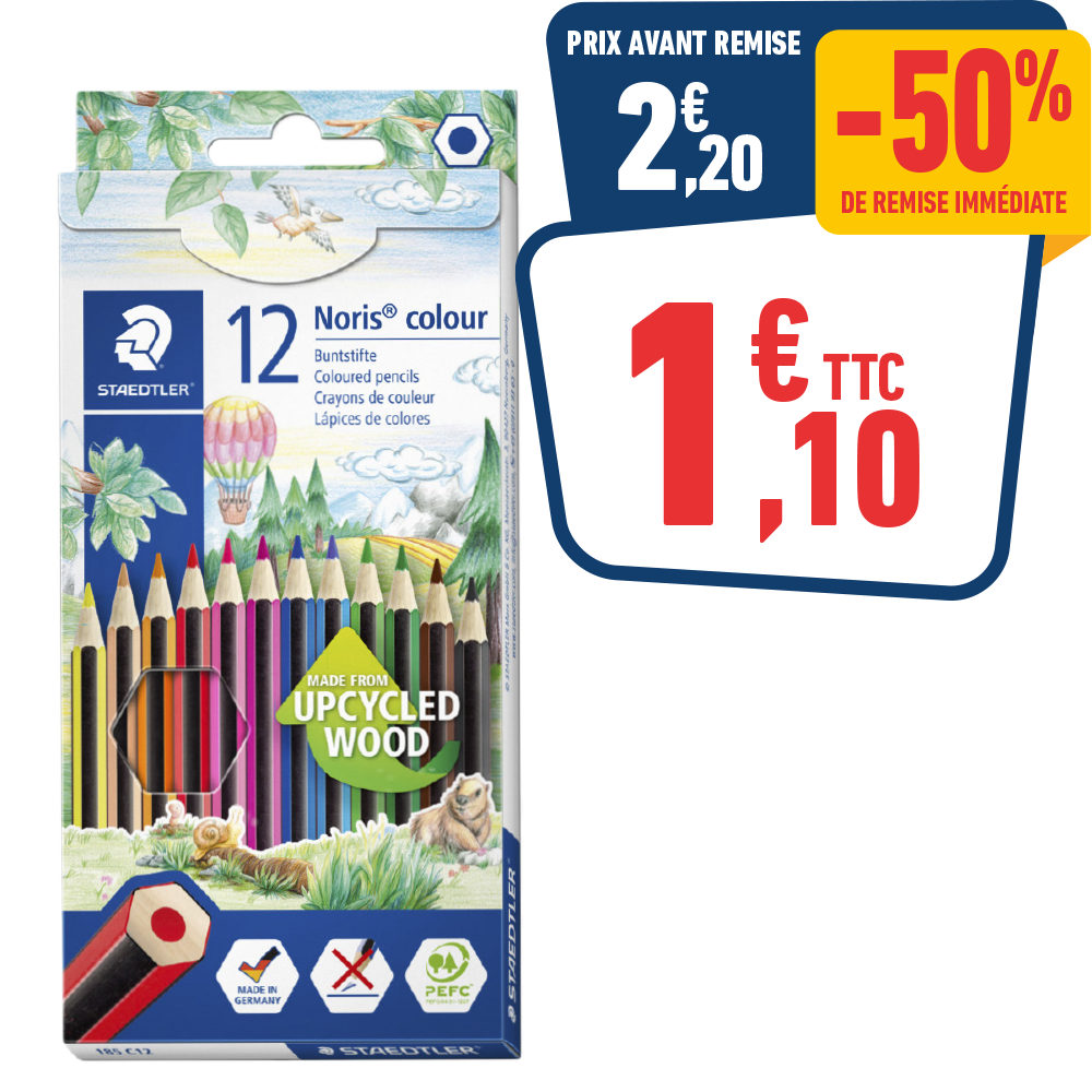12 CRAYONS COULEURS WOPEX