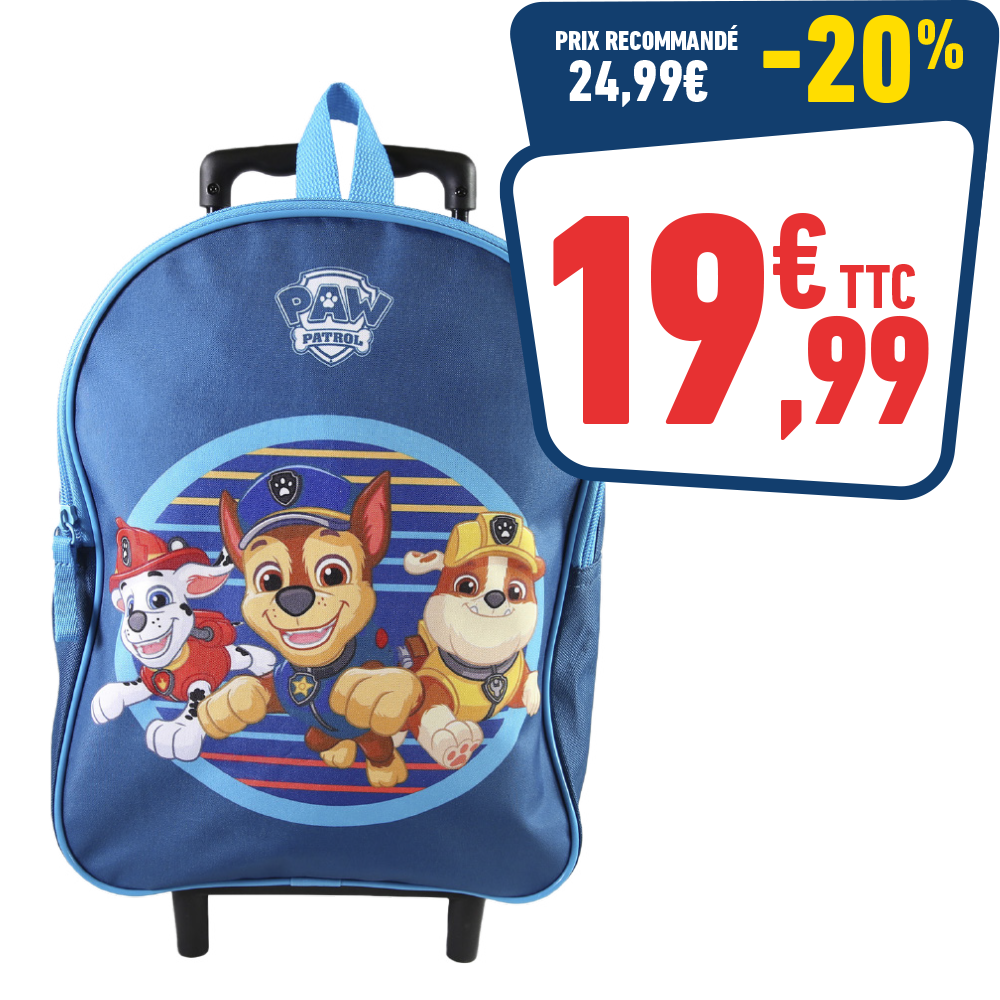 Sac a roulettes Pat'Patrouille 9,6 L