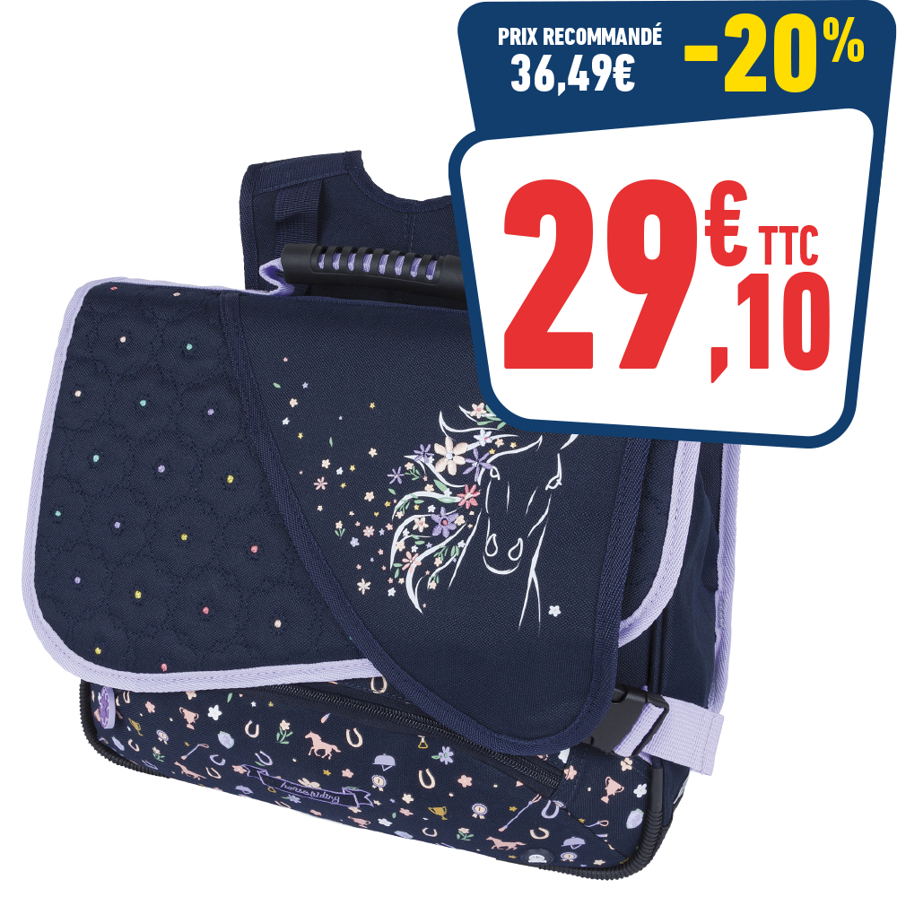 Cartable Cheval 38 x 34 x 16 cm