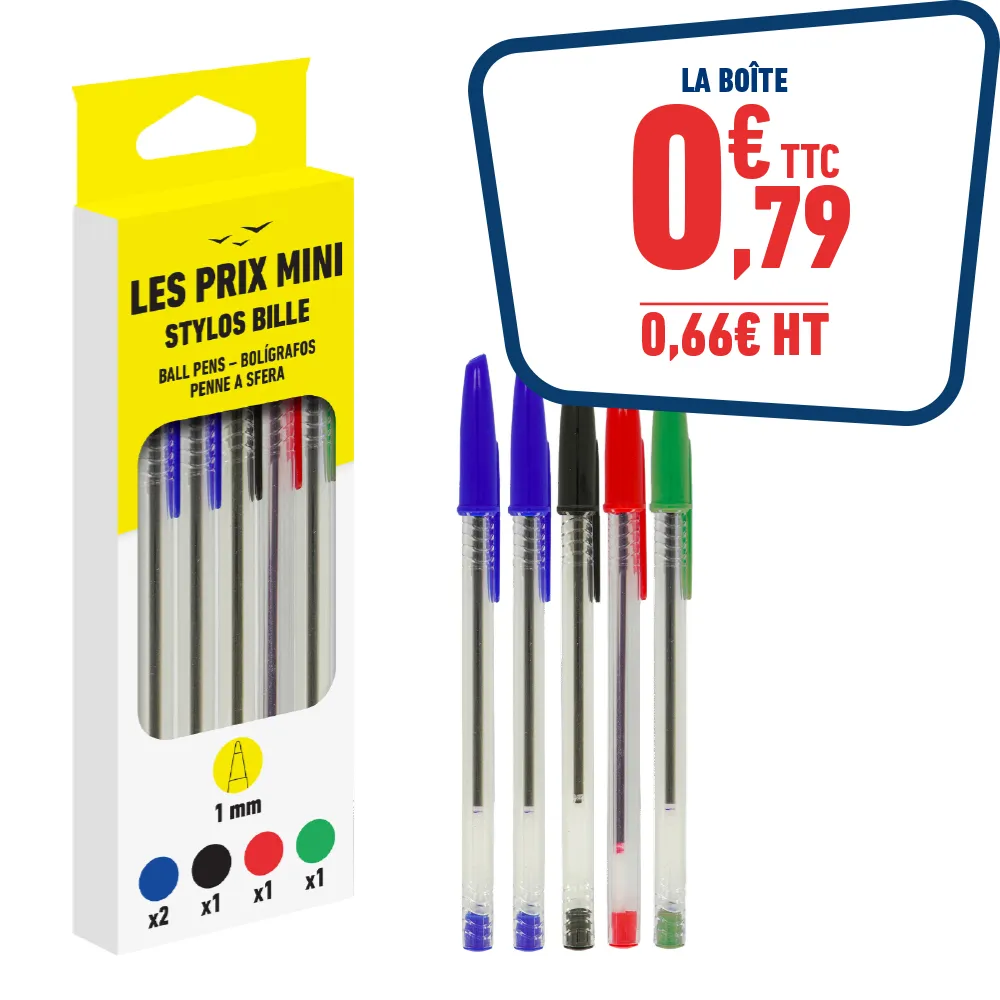 5 STYLOS BILLE