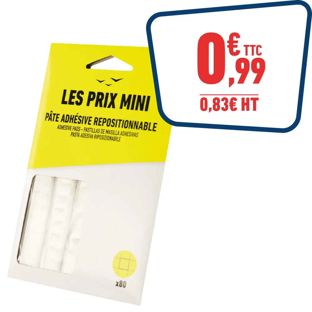 80 PASTILLES DE PÂTE ADHÉSIVES REPOSITIONNABLE