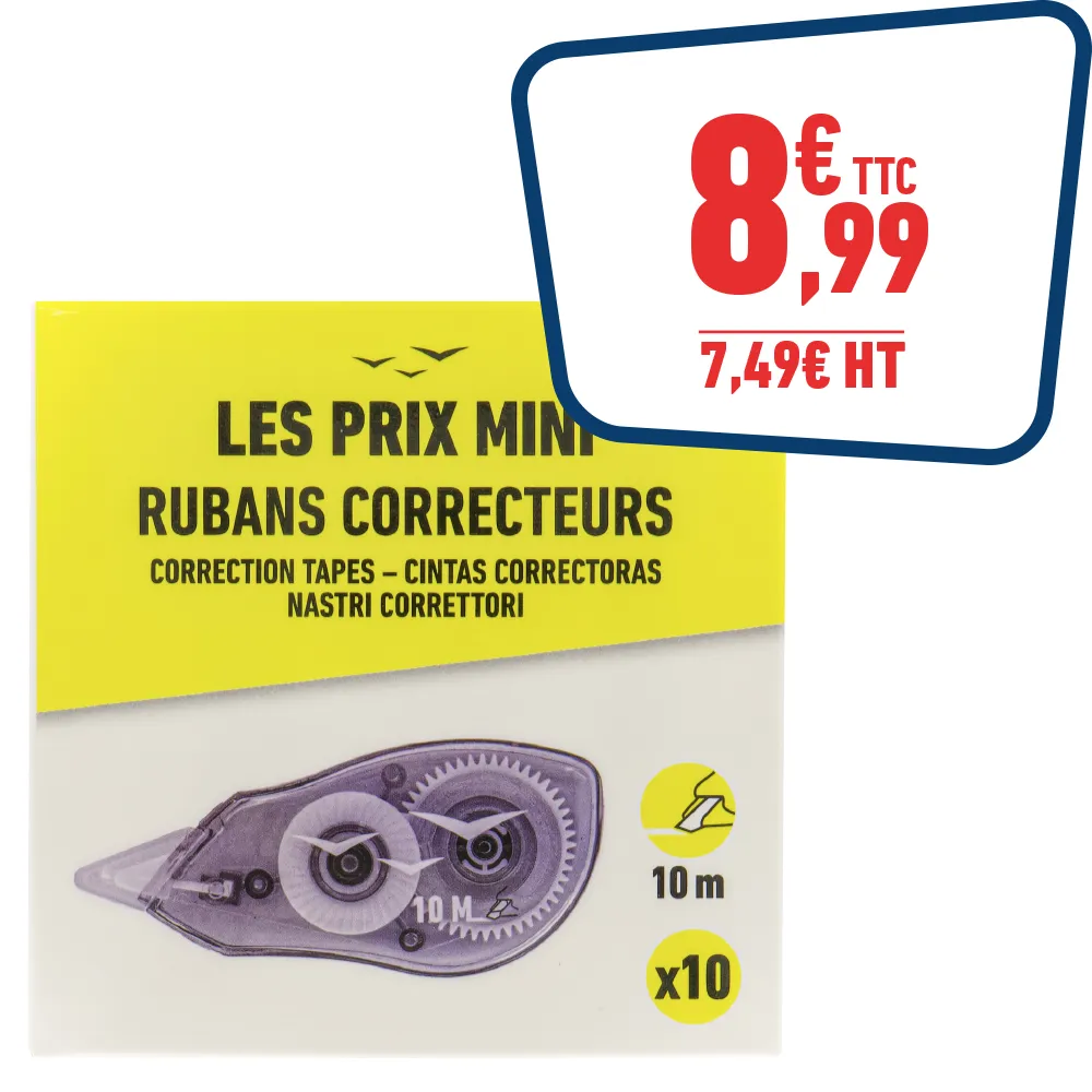 10 RUBANS CORRECTEURS