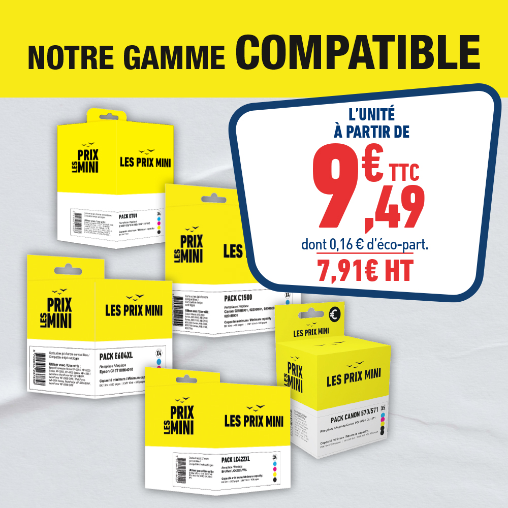 GAMME JET D'ENCRE COMPATIBLES