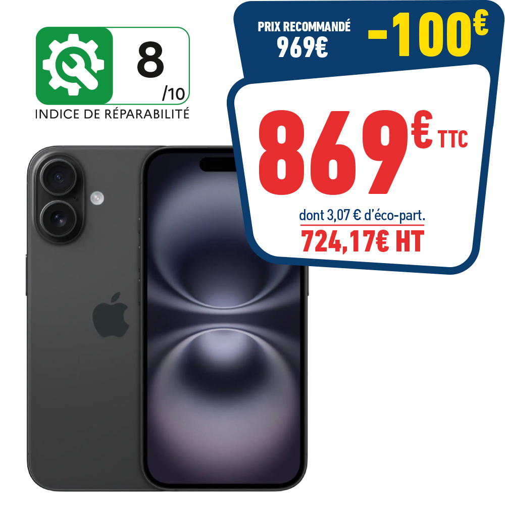 IPHONE 16 128GO NOIR