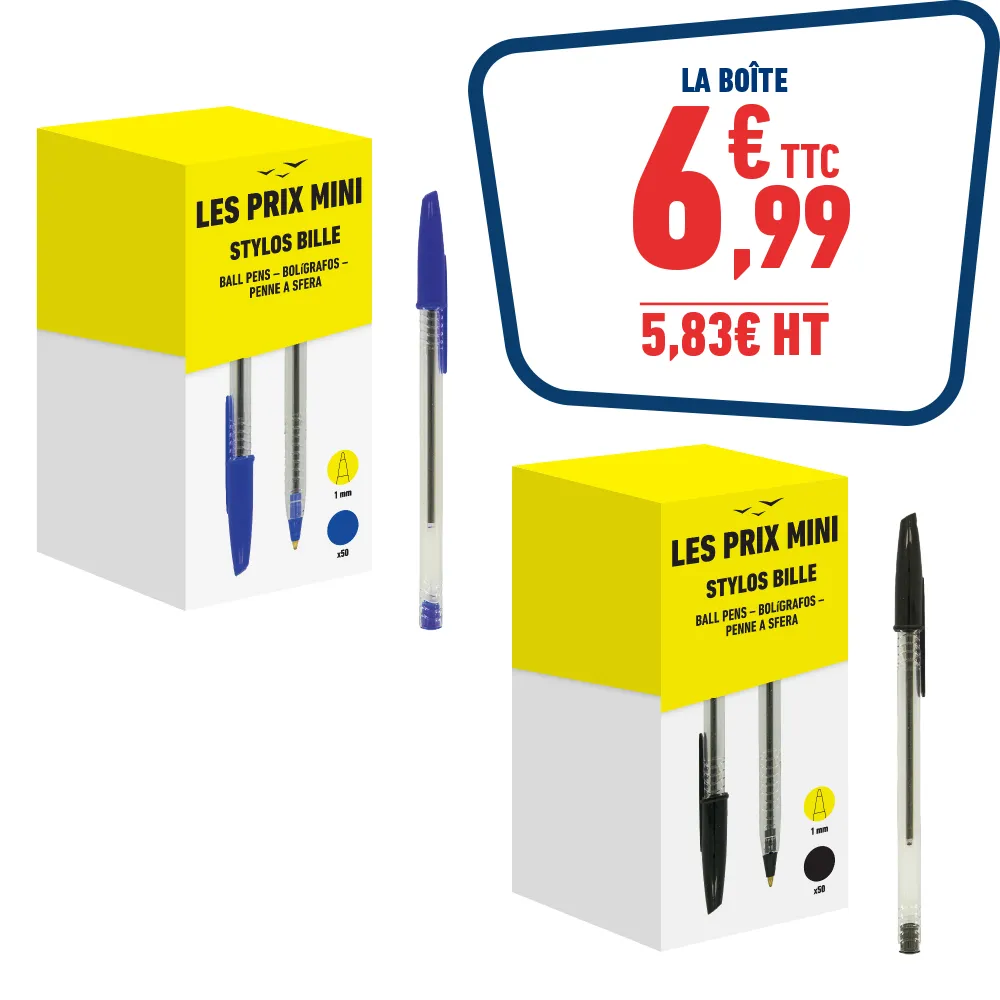 50 STYLOS BILLE