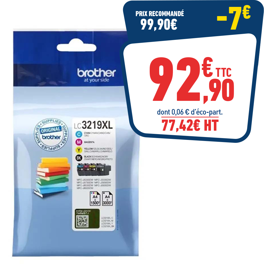 PACK 4 CARTOUCHES BROTHER LC3219XL