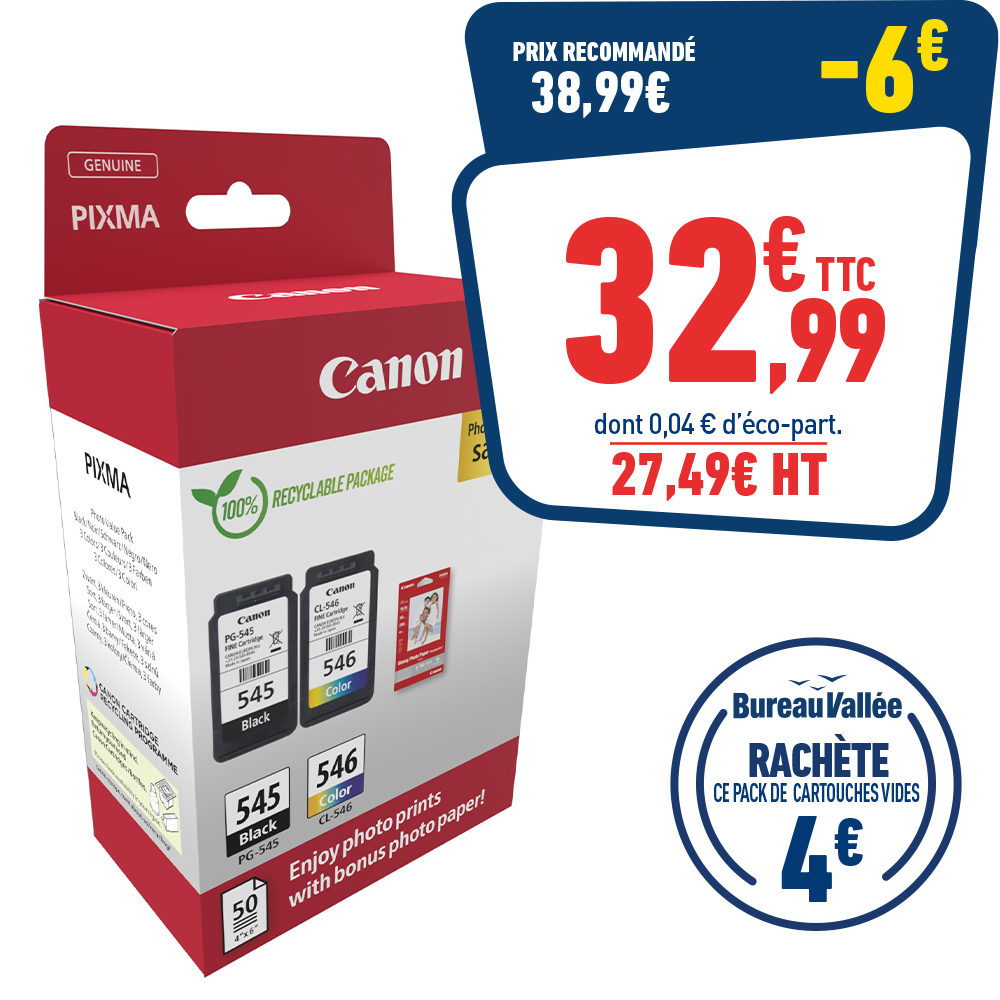 PACK CARTOUCHE CANON PG-545/CL-546