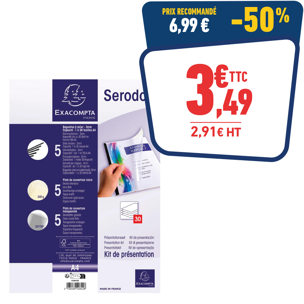 KIT RELIURE MANUELLE 5 DOSSIERS