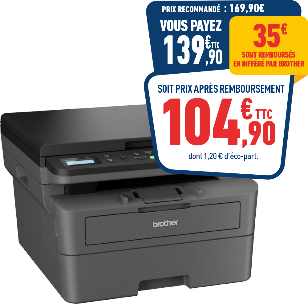 IMPRIMANTE MULTIFONCTION LASER MONOCHROME BROTHER DCP-L2620DW