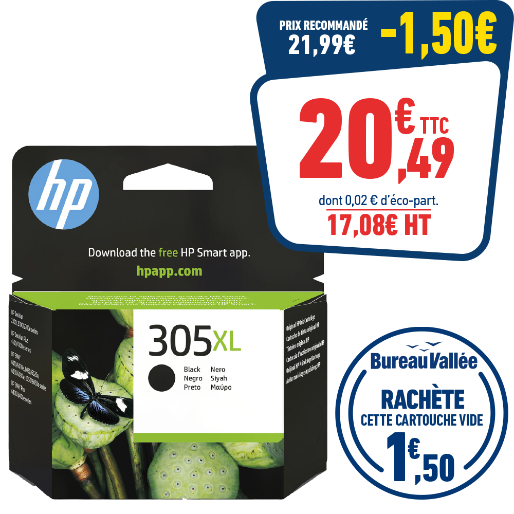 CARTOUCHE HP 305XL NOIRE