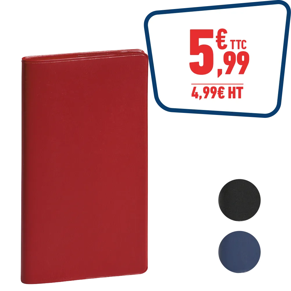 Agenda quinzainier de poche 12 mois 9 x 17,5 cm