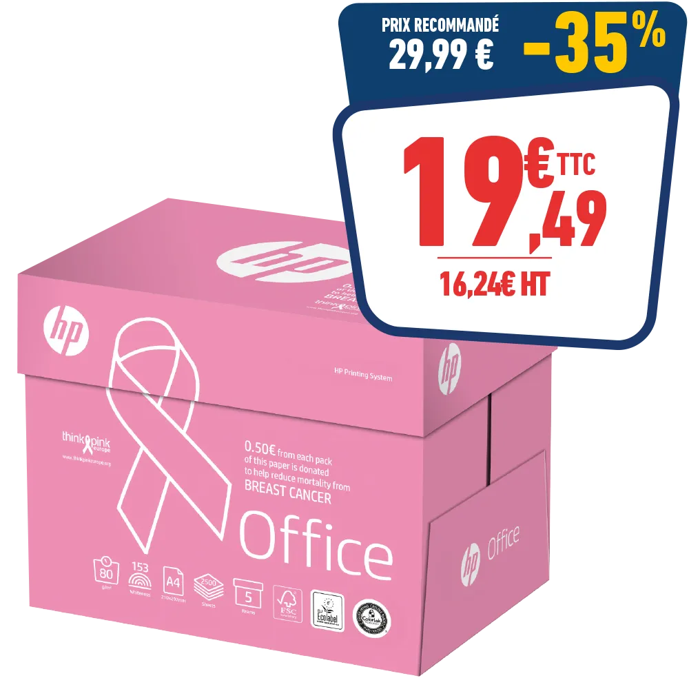 PAP BLANC A4 80GR 153CIE 5X500F HP PINK