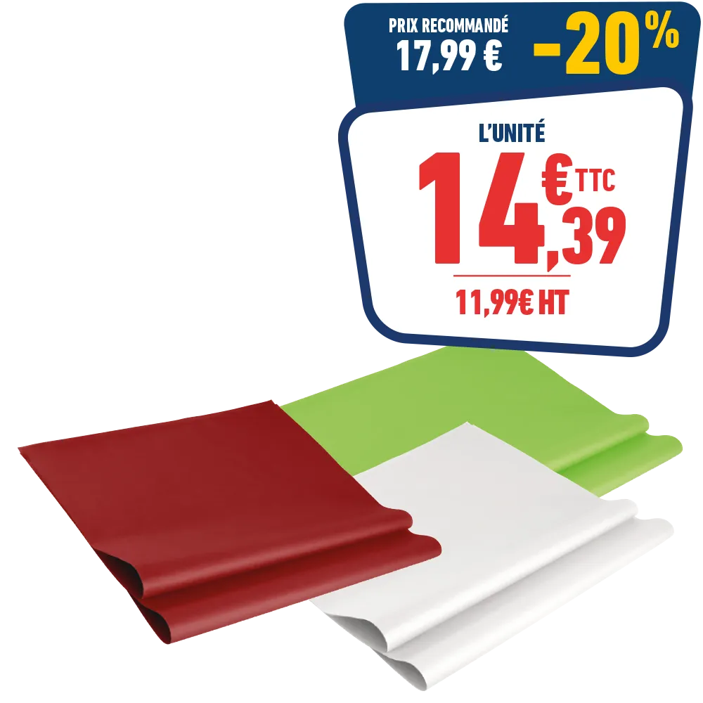 240 FEUILLES PAPIER SOIE 50 X 75 CM - BLANC