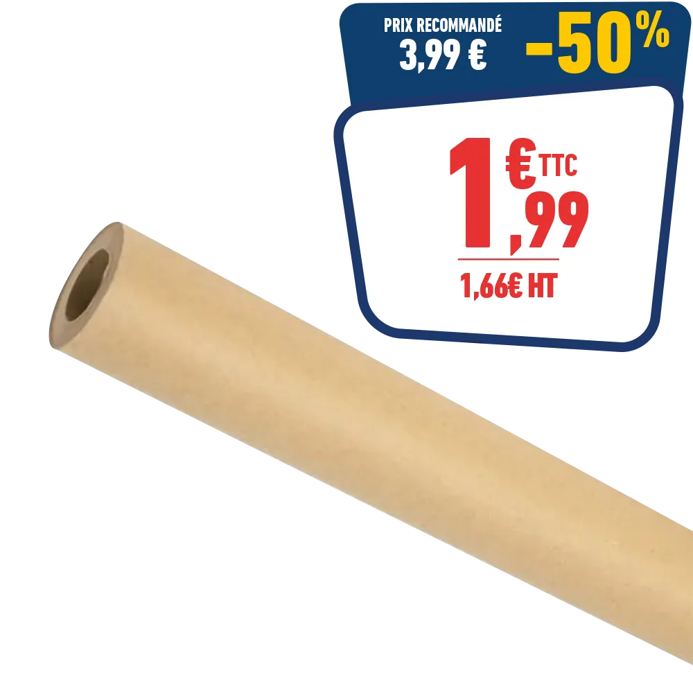 ROULEAU PAPIER CADEAU KRAFT 0,7 X 10M